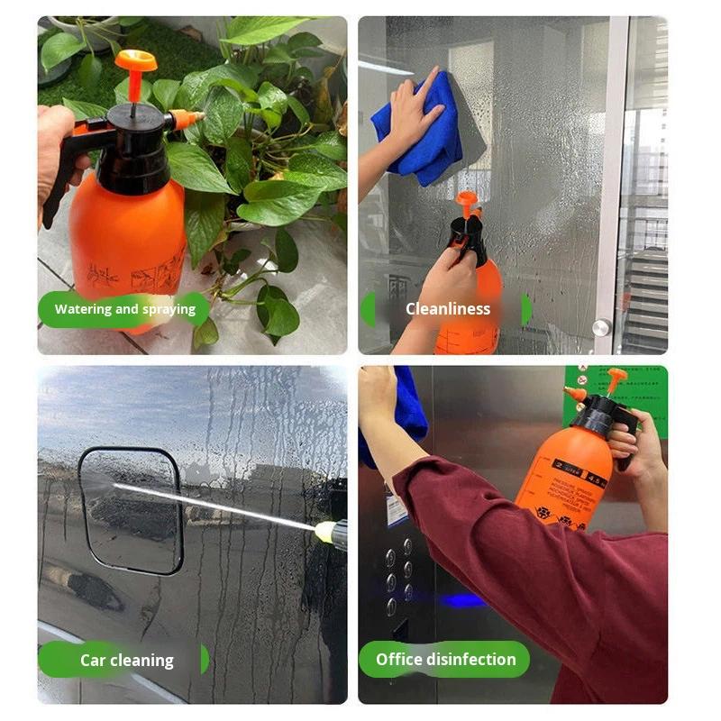 Manual Air Pressure Watering Can Plastic 2L/3L Capacity for Household Gardening and Green Plant Care