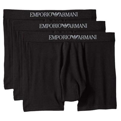 Emporio Armani Мужские трусы-боксеры, 3 штуки, 111611, Черный, Размер S (Параллельный импорт)