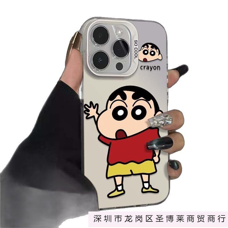 Поднимите руку Сяосинь подходит для чехла для мобильного телефона Apple 16/15Pro IPHONE13/12/11 цветной серебристый противоударный милый взрыв