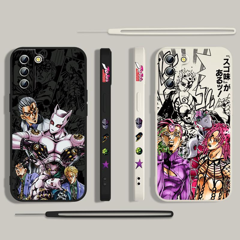 Чехол для телефона Anime JOJO Villain Diavolo Dio для Samsung Galaxy S23 S22 S21 S20 Pro FE Note 20 Plus Ultra Liquid с левой веревкой