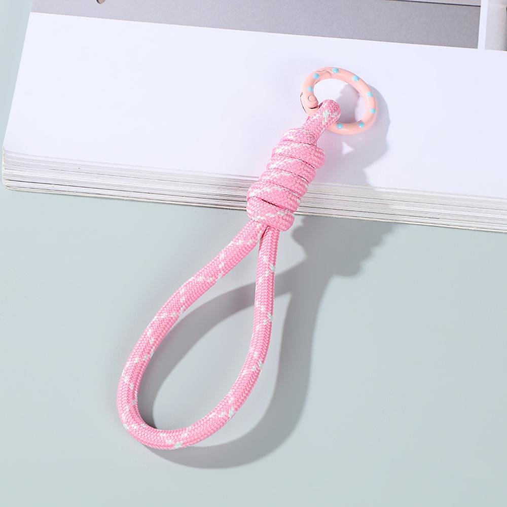 Цветной тканый шнурок для телефона с отстегиваемым брелоком и страховочным шнурком