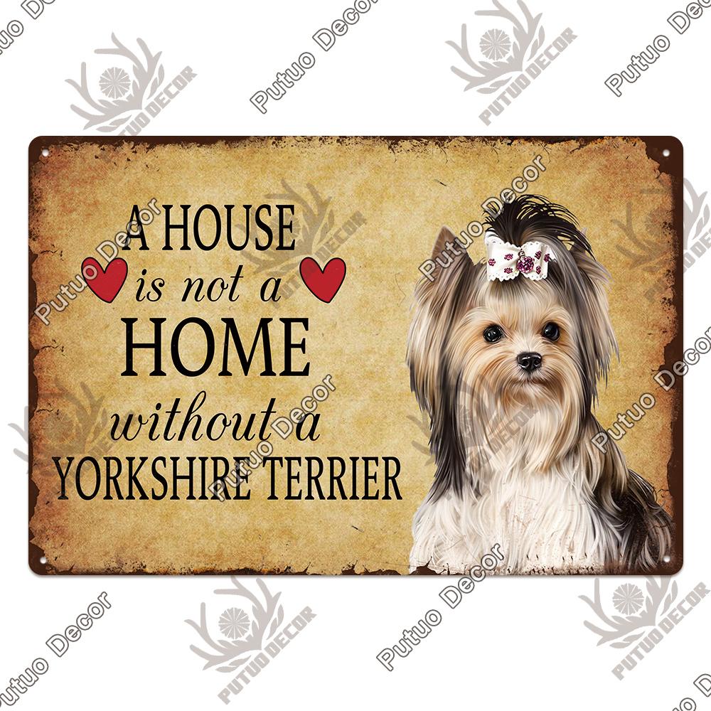Декор Собака Винтаж Жестяные Знаки Доска Металлическая Пластина Настенное Искусство Украшения Для Дома Гостиная Человек Пещера Кафе Ферма Ретро Плакат