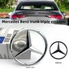 90 мм АБС Хром Черный Логотип Эмблема Мерседес Задний Значок Звезда Для Mercedes Benz W203 W206 W212 X253 W167 W166 W247 C E GLA GLC GLE