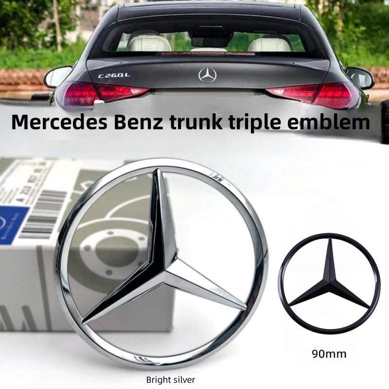 90 мм АБС Хром Черный Логотип Эмблема Мерседес Задний Значок Звезда Для Mercedes Benz W203 W206 W212 X253 W167 W166 W247 C E GLA GLC GLE