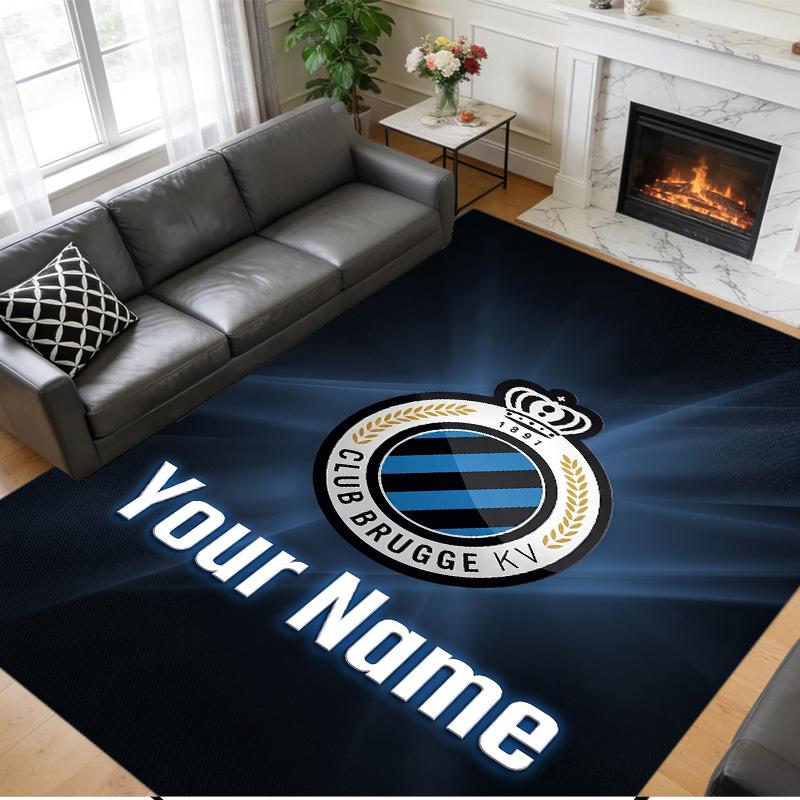 Crystal Velvet Rug Custom Name Text, Soft Non Slip Floor Mat Home DecorClub Brugge FC