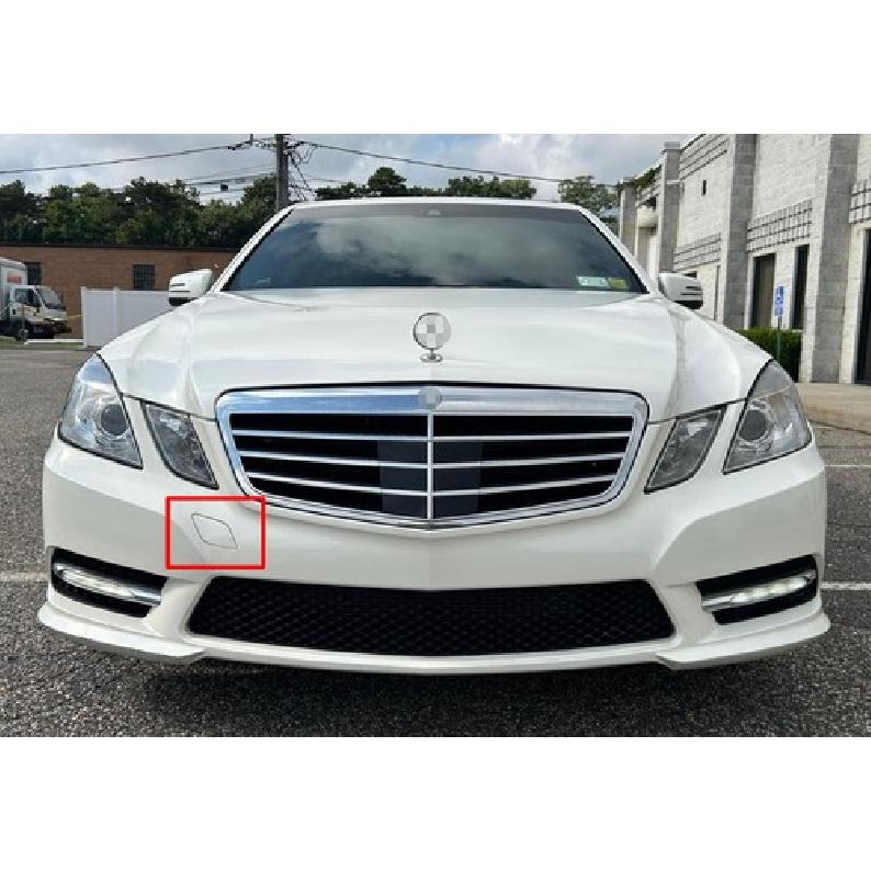 Primed/Unpainted Front Bumper Tow Eye Hook Cap Cover For Benz 2009-12 E-Class 4d