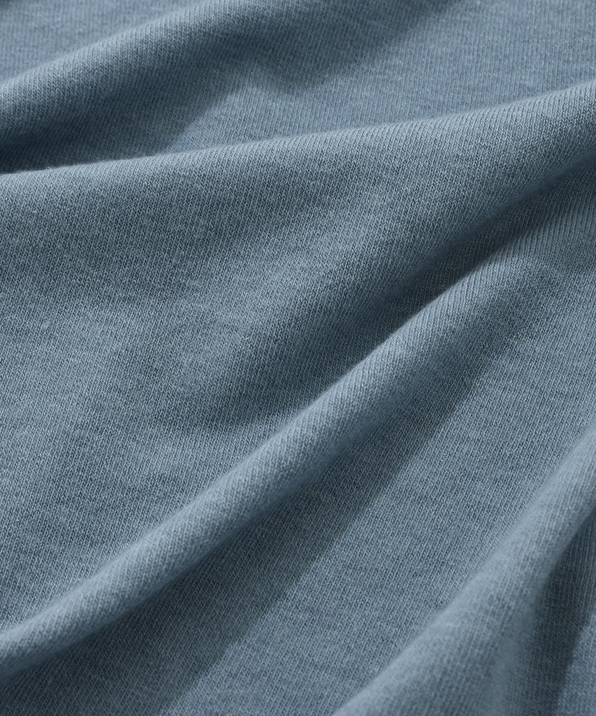 FALLETT Wool Tencel Turtleneck Long Sleeve Blue