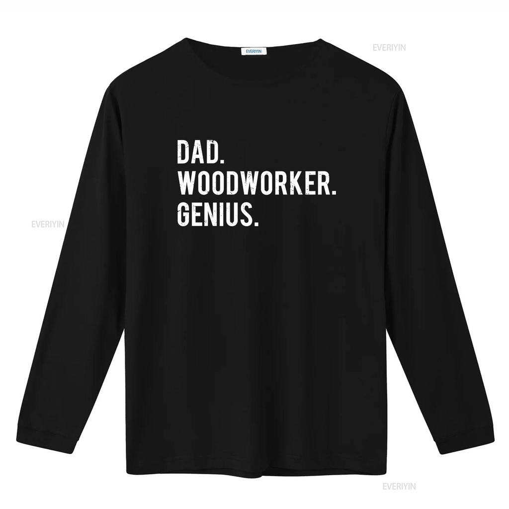 Unisexs Dad Woodworker Genius T Shirt Woodworking Father Perfect For Crafty Dads Vintage Washed Versatile Top For Everyday Wear