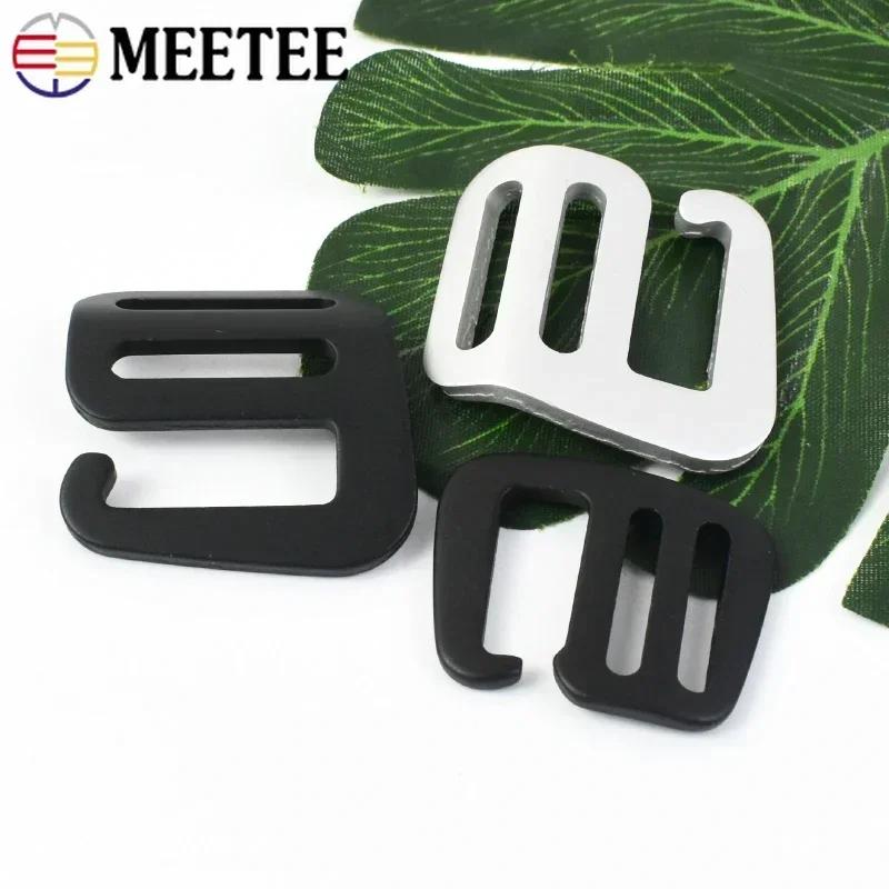 2-10 шт. Металлические пряжки-крючки Meetee G, 20/25 мм, тройная пряжка с ползунком, застежка для сумки, рюкзака, фурнитура для стропы, аксессуары