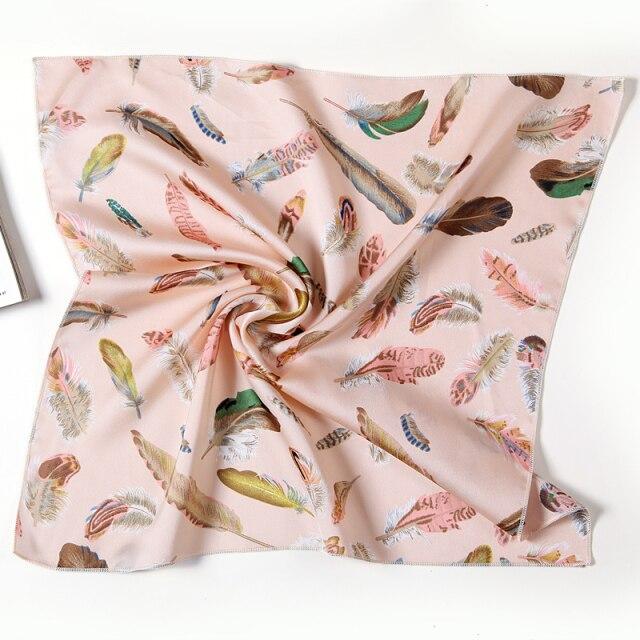 2021 Small Size Women Scarf Fashion Print Silk Scarves Square Neck Office Satin Handkerchief Bandana Foulard