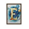 Kosmiczna Litera E - Plakat Dekoracyjny Do Pokoju Dziecięcego Kosmiczna Litera E - Plakat Dekoracyjny Do Pokoju Dziecięcego, 30X40 Cm, Rama Aluminiowa