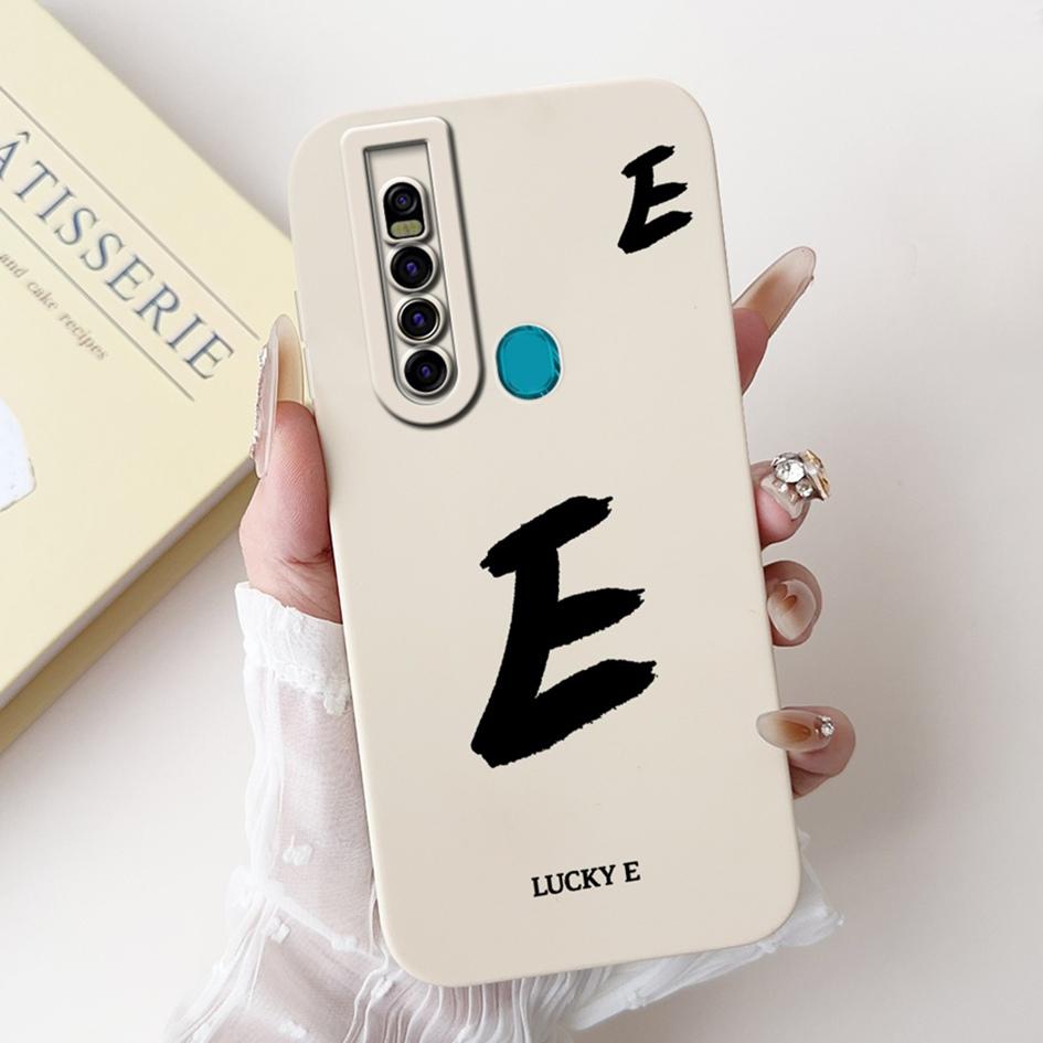 For Tecno Camon 15 Pro Case CD8 Luxury A Z Initial Letters Soft Silicone Bumper For Tecno Camon 15 Premier Camon15 Air CD6 Shell