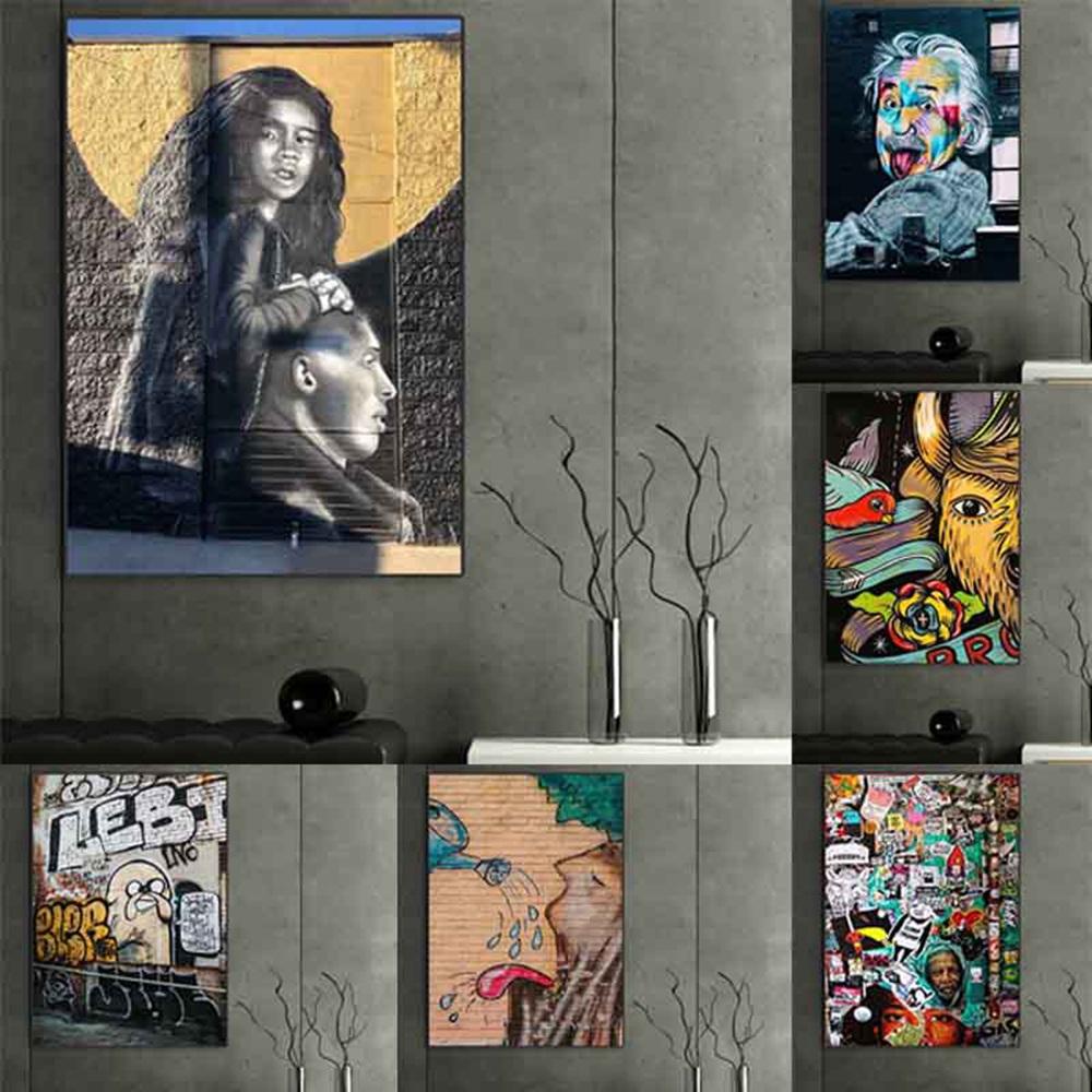 Настенная живопись Бэнкси, уличное граффити, культура, постер, портрет знаменитости, картина маслом, картина на холсте, украшение дома, фреска, без рамки