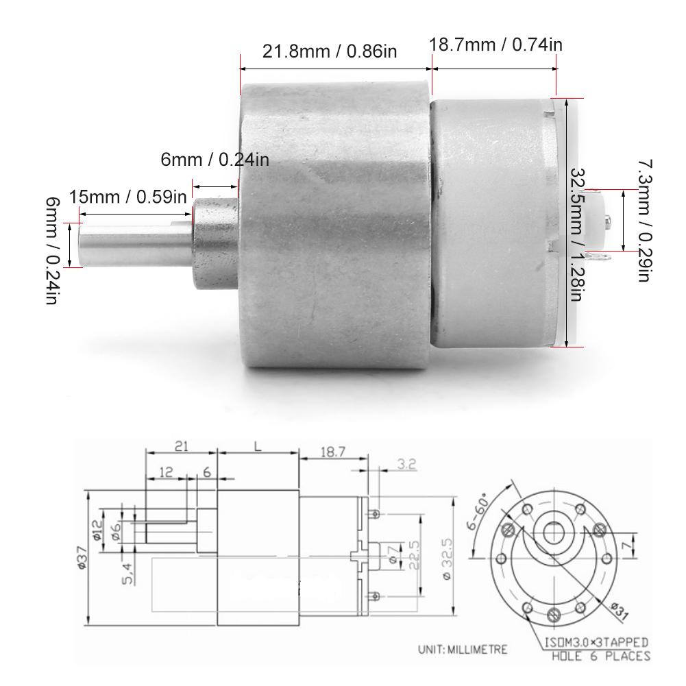 Speed Reduction Motor Toy Vending Machine Window Opener DC Gear Motor Automation Equipment