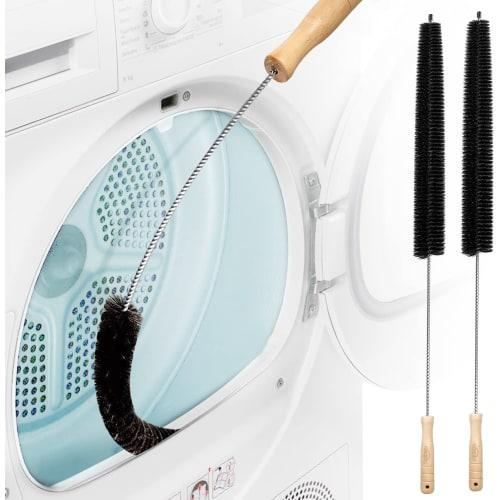 Ventilation Brush for Dryers, Washing Machines, Pipes, Drains, Dirt, Dust, Cleaning Corners, Unclogging, Fire Prevention, Long, Suitable for Drying, R