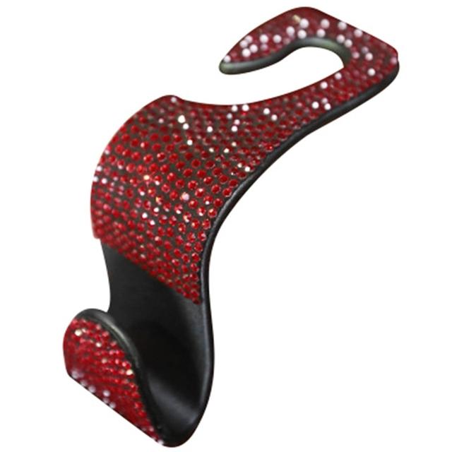 Универсальный крючок для спинки автомобильного сиденья, вешалка со стразами, универсальная подставка для спинки, держатель для хранения, аксессуары для салона автомобиля