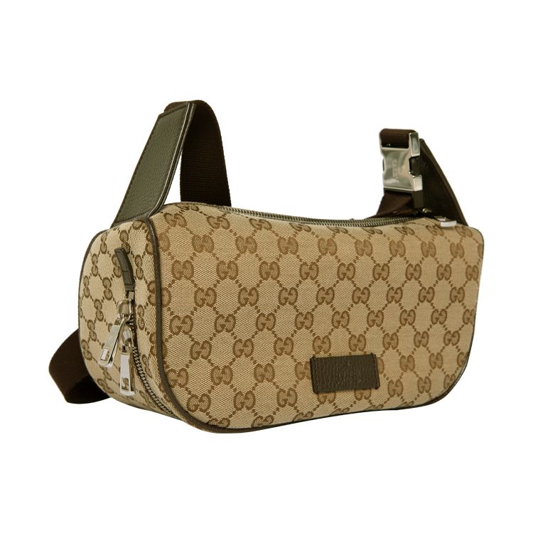 Gucci GG Supreme Canvas Mini Hobo Bag Beige Brown Leather Trim Daily Casual 630915-KY9KN-9886