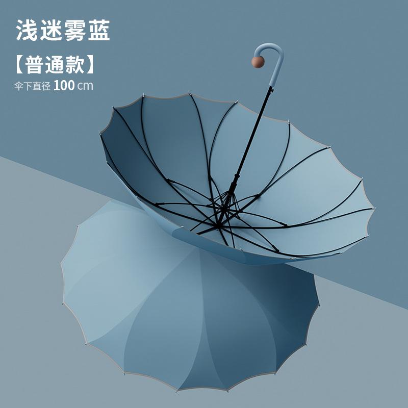 Автоматический зонт с длинной ручкой на 16 спиц, ветрозащитный, серия «Коричневый нос»