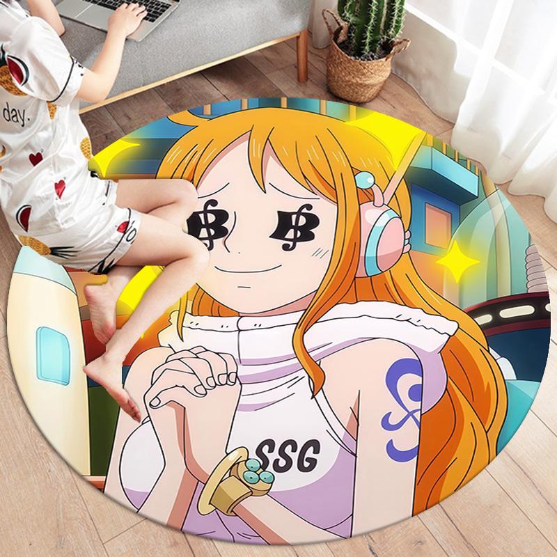 Nami Round Area Rug Carpet Rug For Living Room Bedroom Sofa Playroom Decor Nonslip Floor Mat