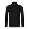 Men Layering Top High Collar Prevent Neck from Wind Highly Stretchy Slim Fit Solid Color