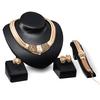 Bridal Jewelry Set Hollow Statement Women Choker Necklace Ring Bracelet Earrings
