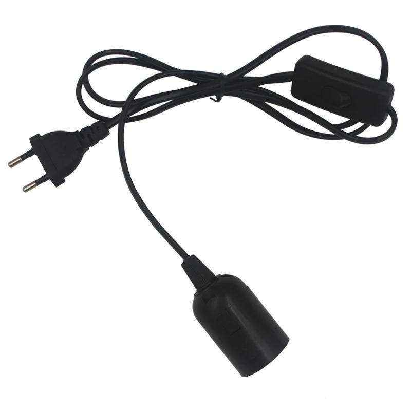 EU US Plug 1.8m шнур питания кабели E27 основание лампы держатель с выключателем провод для подвесных светодиодных лампочек приспособление подвесной светильник гнездо