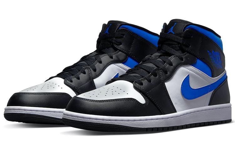 Jordan 1 Mid 'Белый Черный Гоночный Синий' 554724-140
