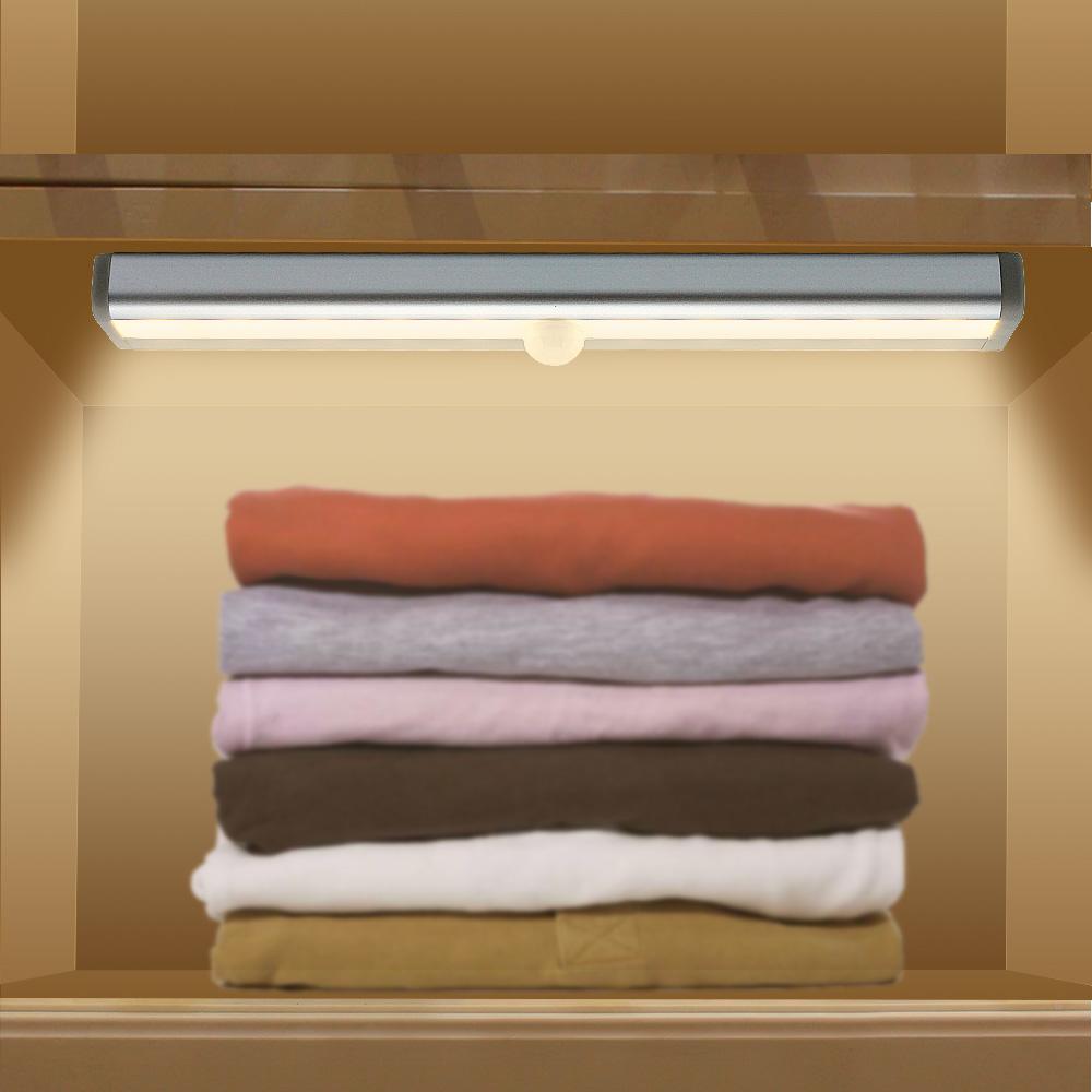 1 шт. светодиодные светильники под шкаф, PIR датчик движения, шкаф, 10 светодиодов, ночник для домашнего гардероба, спальни, коридора, шкафа, кухни