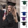 Graduation Cap with Tassel Bachelors Hat Elastic Unisex Graduation Dress Accessory Master Degree Graduation Ceremony Hat