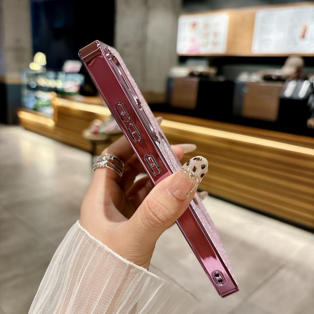 Luxury Sparkling Rhinestones Diamond Case For Samsung S25 S24 S23 Ultra S25 Plus Magnetic Wireless Charging Shockproof Cover