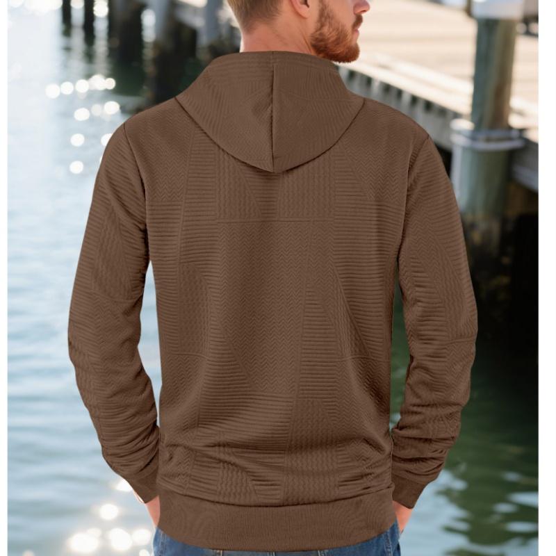 Hooded Sweater Men's Spring and Autumn Pullover Solid Color Casual Sports Loose Trend Long Sleeves