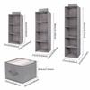 Cotton Hanging Storage Pouch Space Saver Clothes Organizer  for Household Closet Container