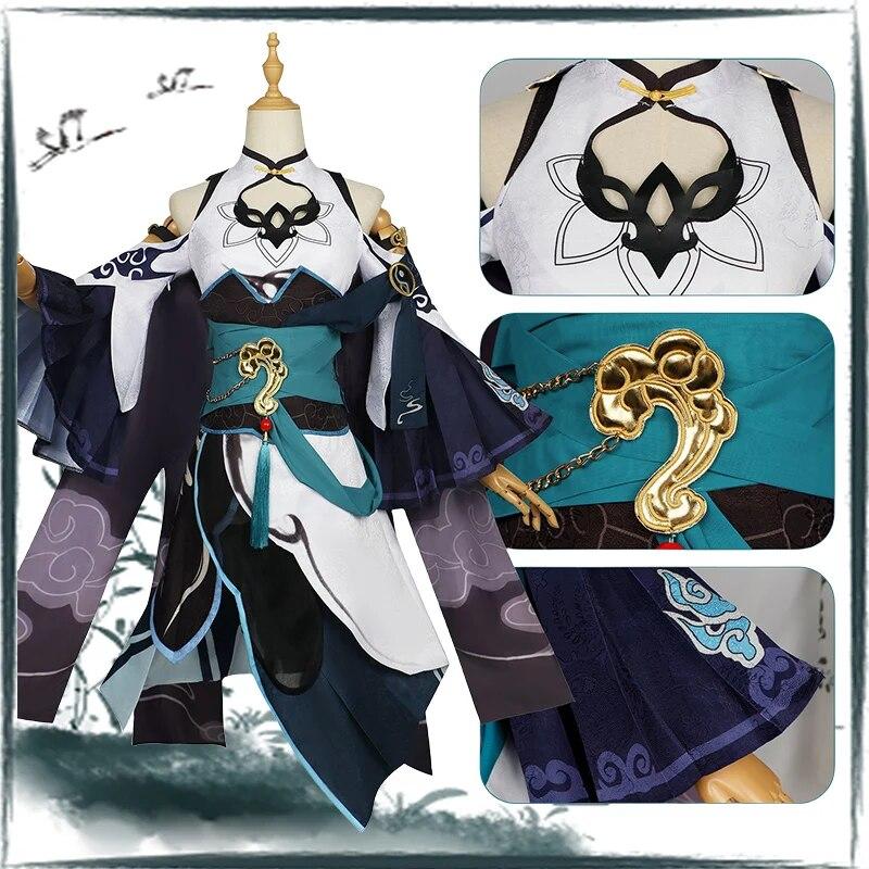 Fu Hua Косплей Игра Honkai Impact 3rd Косплей Костюм Fu Hua Парик Костюм Китайский Стиль для Женщин Платье Хэллоуин Карнавальный Костюм