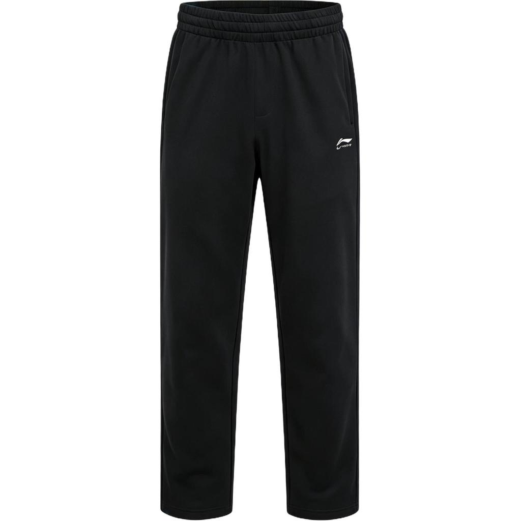 Li-Ning С высоким содержанием хлопка, карман на молнии, свободные, прохладные на ощупь, хлопковые, зауженные, прямые, мужские спортивные штаны, низ ASWKC03-71