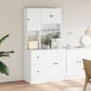 VidaXL Armoire de cuisine blanc 95x50x180 cm bois d'ingénierie, placard de cuisine, unité de cuisinette, armoire de 3276532