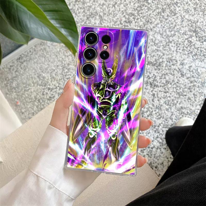 Dragons Balls Cell Anime S26 Ultra Case Coque For Samsung Galaxy S25 S26 S24 S23 Ultra S22 S20 Plus S21 FE A57 Clear Phone Cover