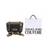 Versace Jeans Couture Сумка через плечо из полиэстера с шелковым шарфом и цепочкой, женская, черная 74VA4BAC-ZS467-899