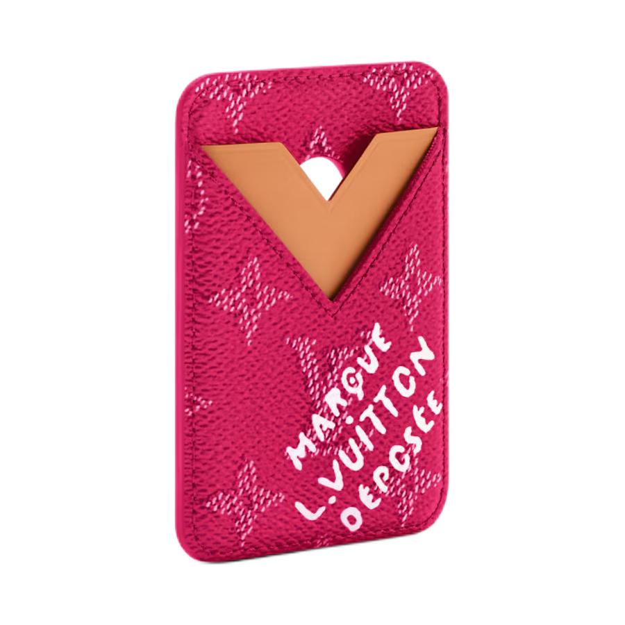 Louis Vuitton Magnet Monogram Coated Canvas Card Holder Men Card Holder Rose-Pink M26944