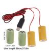 2in1 D Battery Eliminators USB Power Supply Replace 3V LR20 D Batteries for Clock Toy Camera Christmas Strips Light