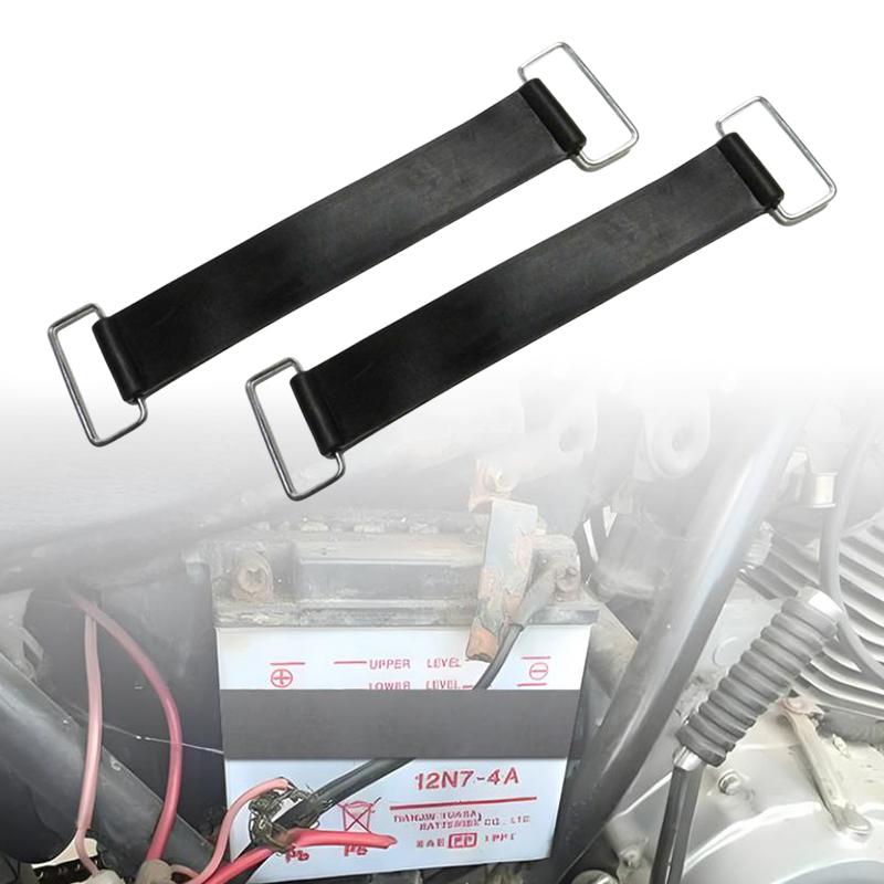2Pcs 18-23Cm Motorcycle Rubber Battery Strap Holder Belt For All Motorcycles, Tricycles, Scooters