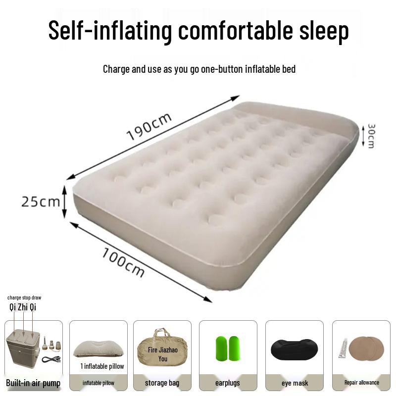 Smart AI Voice-Controlled Inflatable Air Mattress for Outdoor Camping – Thickened Double Bed Sheet