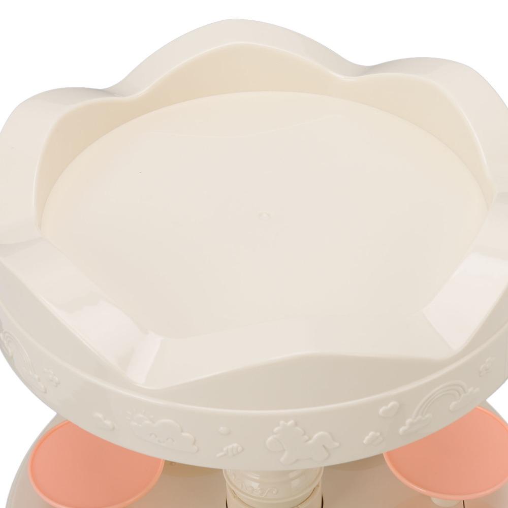 Double Layer Electric Powered Automatic Dessert Turntable Bakery Display