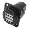 Разъем для монтажа на панель USB гнездо-гнездо двойной порт стабильная передача данных тип D USB-розетка