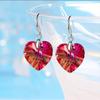 Превосходные серьги-подвески «Любовь», женские серьги с хрусталем и турмалином в форме сердца, серьги со стразами, подарок