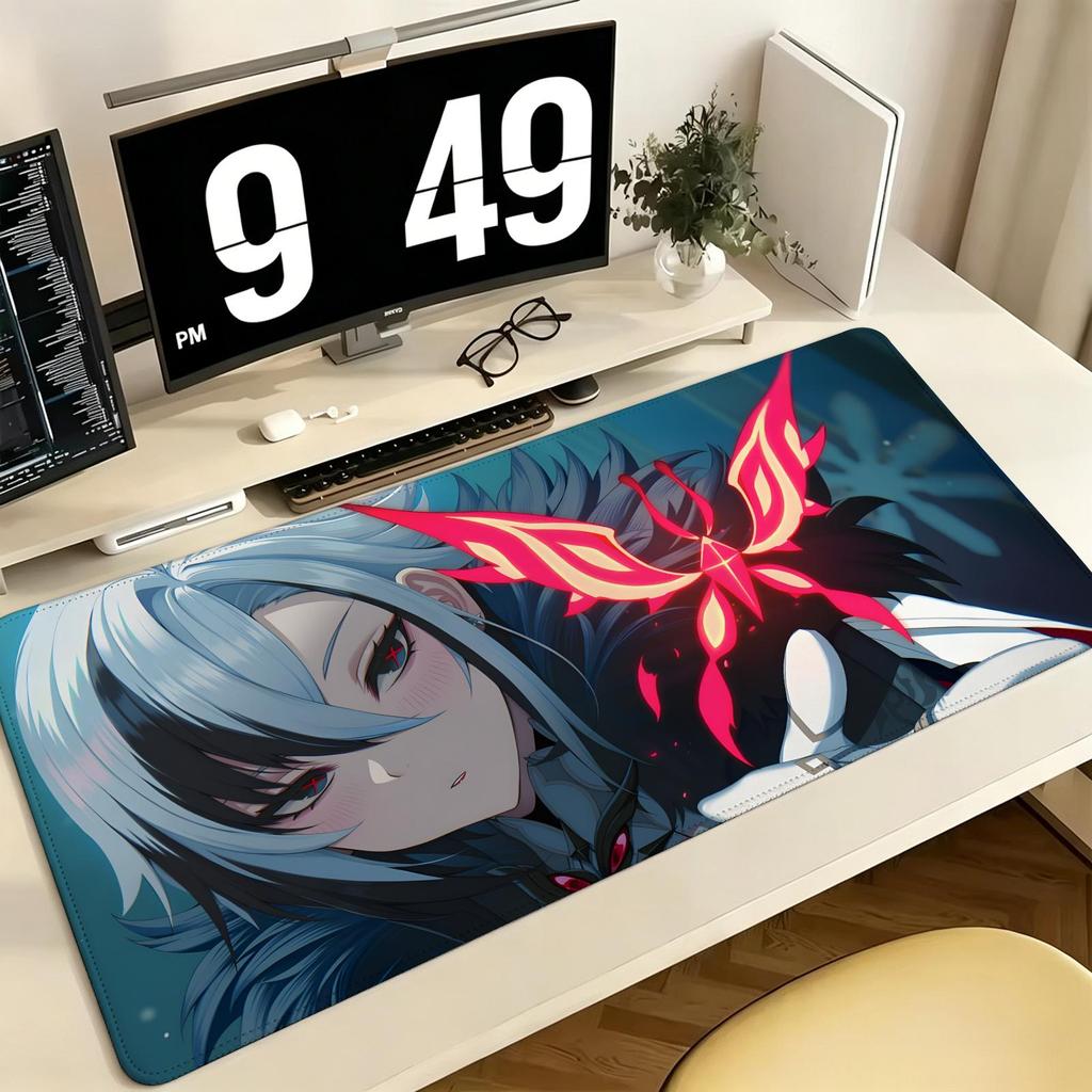 Genshin Impact Arlecchino Pro ESports Gaming Mousepad Extra Large NonSlip Stitched Edge Keyboard Laptop Desk Mat For Pc Gamer