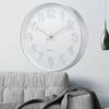 12 Inch Mute Room Wall Clock Mute Does Not Tick Round Three-dimensional Wall Hanging Clock for Study Bedroom Livingroom