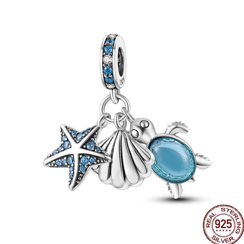 Медь Серия Океан Осьминог Морская звезда Морская рыба Подвески Бусины Подходят для браслетов 3 мм DIY Ювелирные изделия Мадам Подарок