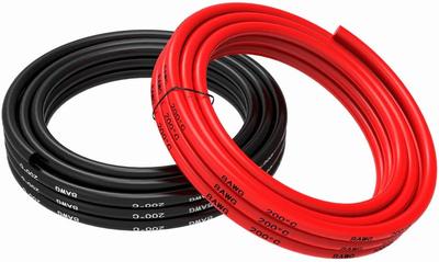 Силиконовый провод 8 AWG – 2,5 м Красный + 2,5 м Черный | Гибкий, Термостойкий | Идеально подходит для электронных проектов, разъемов Ankeway