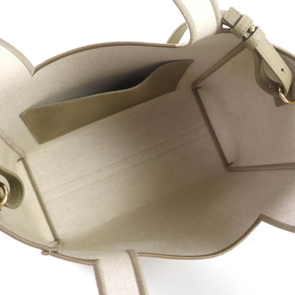 Отличная сумка LOEWE font tote medium 2WAY Сумка через плечо холщовая ALF1B61X11 Б/у