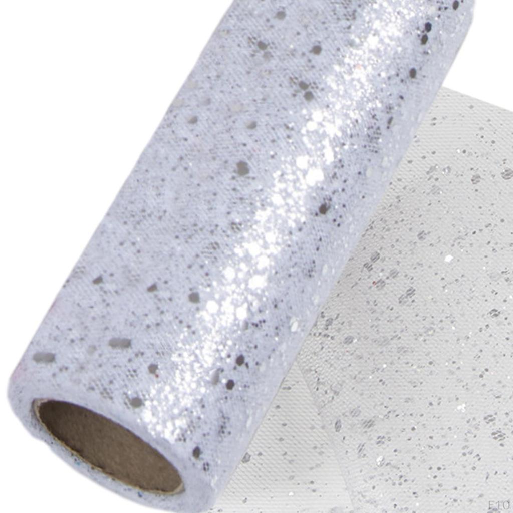 Блестящая тюлевая сетчатая лента 10 ярдов, новинка, легкая, с блестками для одежды